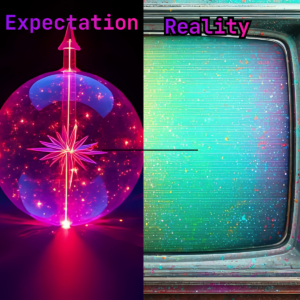 Clean quantum bloch sphere versus tv static